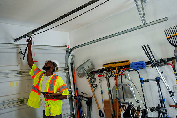 Professional Garage Door Panel Replacement technician working in Fulton, TX